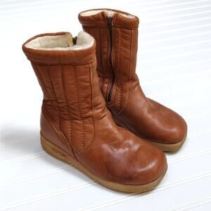 Vintage Husky Bastien Women's Leather Fleece Lined Winter Boots